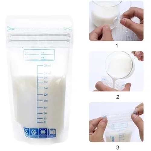 Bolsas almacenamiento leche materna (Transparentes) - Mama Canguro